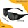 LensCovers Large Polarized Wraparound Sunglasses | Wear Over Sunglasses to Cover Eyeglasses or Prescription Glasses | Black Frame with Smoke Lens; Fitover for Glasses up to 5 3/4'' X 2''