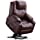 Mcombo Electric Power Lift Recliner Chair Sofa with Massage and Heat for Elderly, 3 Positions, 2 Side Pockets and Cup Holders, USB Ports, Faux Leather 7040 (Medium, Dark Brown)