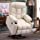 Mcombo Electric Power Lift Recliner Chair Sofa for Elderly, 3 Positions, 2 Side Pockets and Cup Holders, USB Ports, Faux Leather 7288 (Cream White)
