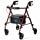 Medline Freedom Mobility Lightweight Folding Aluminum Rollator Walker with 6-inch Wheels, Adjustable Seat and Arms, Burgundy