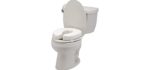 NOVA Medical Products Toilet Seat Cushion, 2” Padded Toilet Seat Attachment Cover, For Standard and Elongated Toilet Seats, White