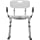 NOVA Medical Products Shower & Bath Chair with Back & Arms & Hygienic Design, White, 1 Count