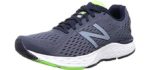 New Balance Men's 680 V6 Cushioning Running Shoe, Pigment/Green, 9.5