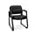 OFM ESS-9015 Bonded Leather Executive Side Chair with Sled Base, Black, Black