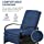 Patio Tree Outdoor Reclining Lounge Chair Patio Relaxing Recliner Chair Automatic Adjustable Patio Lounge Sofa with Comfortable Cushion (Navy)