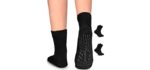 Pembrook Non Skid / Slip Socks – (2-Pack – Black) – Hospital - Fuzzy Slipper Socks – Great for adults, men, women. Designed for medical hospital patients but great for everyone