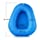 Portable Air Bedpan, Inflatable Cushions Potty for Home Hospital Elderly Bedridden, Washable Air Inflation Bed Pans for Females, Inflatable Stool Toilet Nursing Toilet(Blue)