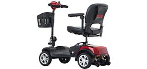 Pride Mobility Go-Go Traveler Elite Plus 4-Wheel Scooter SC54 for Adults, 18ah Battery Pack