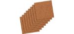 Quartet Cork Tiles, Cork Board, 12 Inches x 12 Inches, Corkboard, Wall Bulletin Boards, Natural, 8 Count (108)