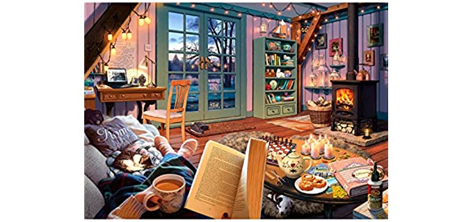 Ravensburger Cozy Retreat 500 Piece Large Format Jigsaw Puzzle for Adults - Every Piece is Unique, Softclick Technology Means Pieces Fit Together Perfectly