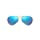 Ray-Ban RB3025 Classic Aviator Sunglasses, Matte Gold/Grey Mirror Blue, 58 mm
