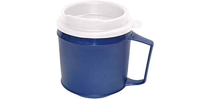 Rehabilitation Advantage Insulated Mug with Tumbler Lid (8oz), Blue, Non-Weighted