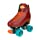 Riedell Skates - Crew - Outdoor Quad Roller Skate | Crimson | Size 7