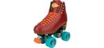Riedell Skates - Crew - Outdoor Quad Roller Skate | Crimson | Size 7