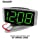 SHARP Home LED Digital Alarm Clock – Swivel Base - Outlet Powered, Simple Operation, Alarm, Snooze, Brightness Dimmer, Big Green Digit Display, Silver Case