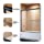 SUNNY SHOWER 60 x 62 Inch Semi Frameless Sliding Bathtub Shower Clear Tempered Glass Door with Aluminum Long Towel Bar Rail, Black Hardware