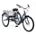 Schwinn Meridian Adult Tricycle Bike, Three Wheel Cruiser, 24-Inch Wheels, Low Step-Through Aluminum Frame, Adjustable Handlebars, Large Cruiser Seat, Rear Folding Basket, 1-Speed, Slate Blue