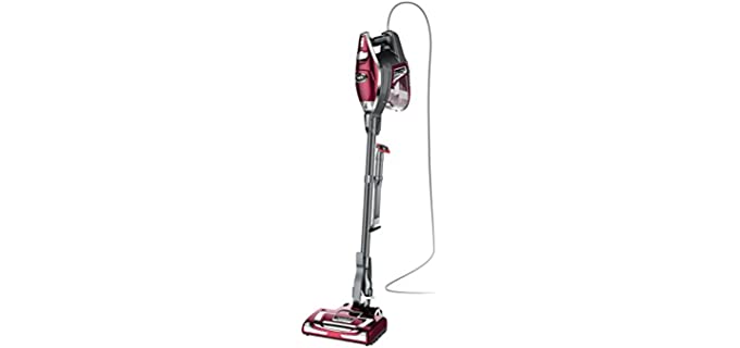 Shark HV322 Rocket Pet Plus Corded Stick Vacuum with LED Headlights, XL Dust Cup, Lightweight, Perfect for Pet Hair Pickup, Converts to a Hand Vacuum, with (2) Pet Attachments, Bordeaux/Silver