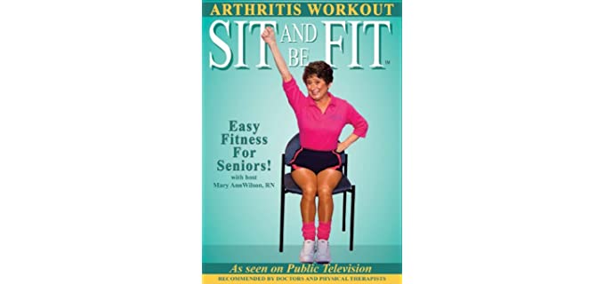 Sit and Be Fit Arthritis Award-Winning Chair Exercise Workout For Seniors-Stretching, Aerobics, Strength Training, and Balance. Improve flexibility, muscle and bone strength, circulation, heart health, and stability