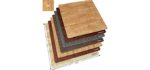 Sorbus Wood Grain Floor Mats Foam Interlocking Mats Tile 3/8-Inch Thick Flooring Wood Mat Tiles Borders - Home Office Playroom Basement Trade Show (12 Tiles, 48 Sq ft, Pine)