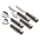 Special Supplies Adaptive Utensils 5-Piece Set Non-Weighted, Non-Slip Handles for Hand Tremors, Arthritis, Parkinson’s or Elderly Use - Stainless Steel Knife, Rocker Knife, Fork, Spoons - Gray