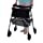 Stander EZ Fold-N-Go Rollator, Lightweight Folding Mobility Rolling Walker for Seniors and Adults, 6-inch Wheels, Locking Brakes, and Padded Seat with Backrest, Black Walnut