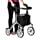 Stander Let’s Fly Rollator, Lightweight Four Wheel Euro Style Walker with Seat and Locking Brakes, Foldable Rolling Walker for Seniors by Trust Care, Gray