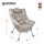 Superrella Modern Soft Accent Chair Living Room Upholstered Single Armchair High Back Lazy Sofa (Golden Grey)