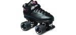 Sure-Grip Rebel Roller Skate Package - Black sz Mens 8 / Ladies 9