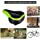 TONBUX Most Comfortable Bicycle Seat, Bike Seat Replacement with Dual Shock Absorbing Ball Wide Bike Seat Memory Foam Bicycle Seat with Mounting Wrench (Black/Green with Reflective Sticker)