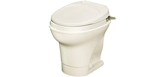 Thetford Aqua Magic V RV Toilet Hand Flush, High, Parchment - 31668 12.625 x 15.125 x 17.5
