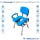 UltraCommode™ Foldable Commode/Shower Chair- Soft, Warm, Padded and Foldable. XL Seat with 100% Open Front, Padded Pivoting Armrests, Adjustable Height. Free Commode Pail. (Blue)