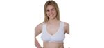 Undercover Women's Material Hook Eye Opening Front Fastening Soft Cotton Bra