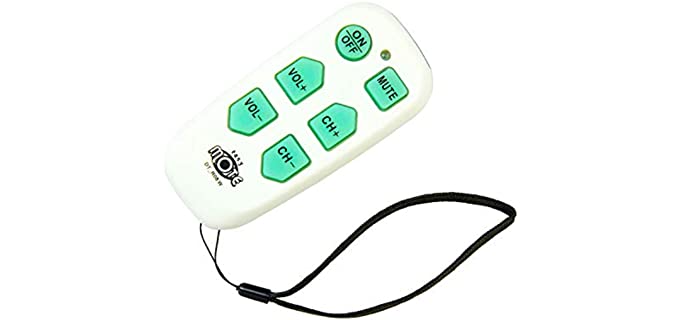Universal Big Button TV Remote - EasyMote | Backlit, Easy Use, Smart, Learning Television & Cable Box Controller, Perfect for Assisted Living Elderly Care. White TV Remote Control