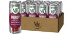 V8 Sparkling +Energy, Healthy Energy Drink, Natural Energy from Tea, 11.5 Oz Can, Black Cherry (Pack of 12)
