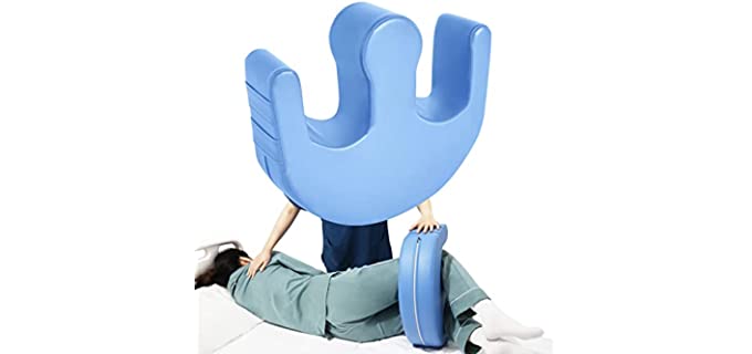 YHK Patient Turning Device，U-Shaped Pillow PU Leather Anti-Decubitus Paralyzed Patient Turning Pillow Shift Nursing Tool for The Elderly ,Bed Care Products Help The Elderly Turn Over Pillows