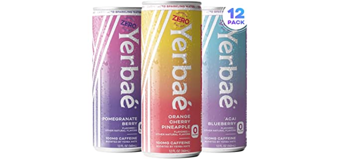 Yerbae Energy Seltzer - Variety Performance Pack, 0 Sugar, 0 Calories, 0 Carbs, Energized by Yerba Mate, Naturally Caffeinated & Plant-Based, Healthy Alternative to Coffee and Sugary Sodas, 12oz cans (12 Pack)