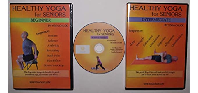 Yoga for Seniors - 3 DVD Set: Beginner, Intermediate & Bonus DVD