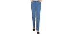 Youhan Women's Casual Pull On Elastic Waist Jeans (Large, Light Blue)