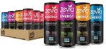 Zevia Zero Calorie Energy Drink, 4-Flavor Classic Variety Pack, 12 Ounce Cans (Pack Of 12)