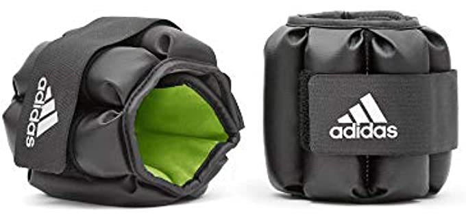 adidas Performance Ankle/Wrist Weights for Men & Women - Velcro Fastening, Outer-Facing Weights, Soft Lining, Ideal Strength Training Equipment for Cardio and Muscular Endurance - 4lb Each / 8lb Set