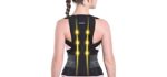 sicheer Posture Corrector for Women and Men Back Brace Straightener Shoulder Upright Support Trainer for Body Correction and Neck Pain Relief, Large(waist 39-41 inch)