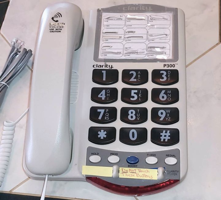 Checking the P300 Handset Landline Telephone from Clarity