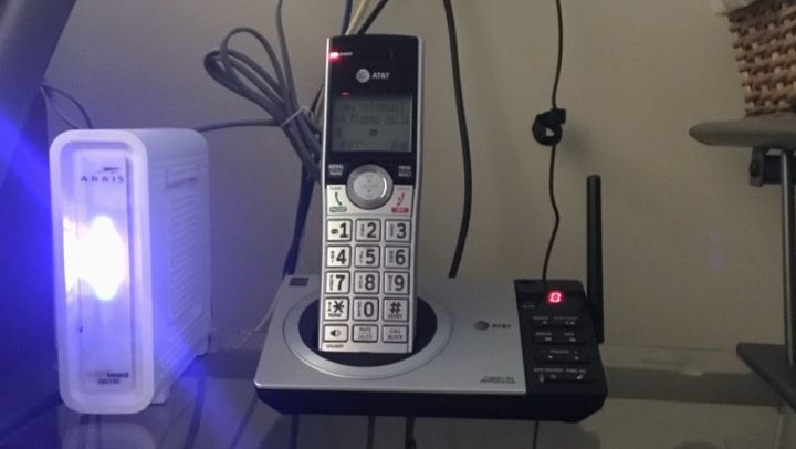 Showing Handset Cordless Phone for Home with Answering Machine from AT&T