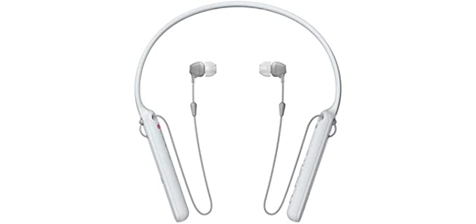 Sony - C400 Wireless Behind-Neck in Ear Headphone White (WIC400/W)