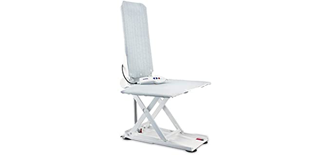 Aquatec XL Bariatric Bath Lift, Battery-Powered Bathtub Chair with Reclining Back, 375 lb. Weight Limit