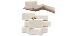 Australian Botanical Soap, Goat's Milk & Soya Bean Oil Pure Plant Oil Soap, 6.8 oz. 193g Bars - 8 Count