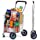 Pipishell Shopping Cart with Dual Swivel Wheels for Groceries - Folding Portable Cart Saves Space - with Adjustable Handle Height - Lightweight Easy to Move Holds up to 70L/Max 66Ibs -PITUC1S(Sliver)