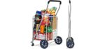 Pipishell Shopping Cart with Dual Swivel Wheels for Groceries - Folding Portable Cart Saves Space - with Adjustable Handle Height - Lightweight Easy to Move Holds up to 70L/Max 66Ibs -PITUC1S(Sliver)