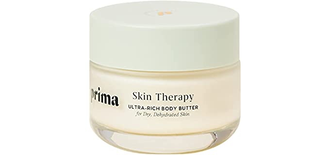 Prima Skin Therapy Body Cream - Soothing Body Butter with Hemp to Combat Dry, Dehydrated Skin - Moisturizing Hemp Body Cream for Rough, Dry Skin - Prima Skincare Infused with Pure Hemp (3oz)